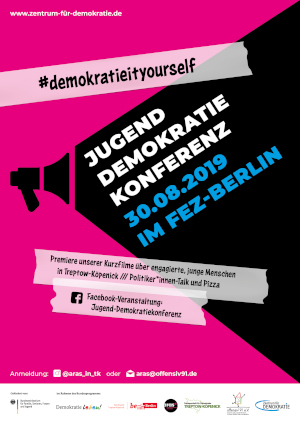 Jugend-Demokratiekonferenz am 30. August im FEZ